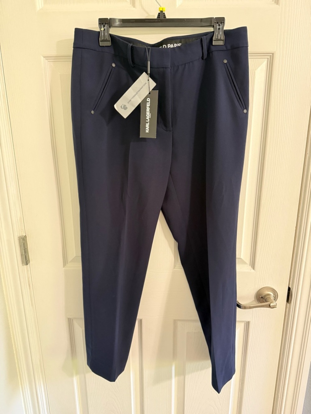 Karl Lagerfeld Men's Dark Navy Dress Trousers